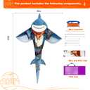 Shark Kite for Kids & Adults, Outdoor Kite, Perfect for Beginners, Easy to use, Ideal for Beaches, backyards, Grassy Areas, Large