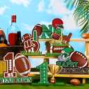 6 Pcs Football First Year Down Birthday Party Decorations Table Centerpiece Decoration Wooden Table Toppers for Football Birthday Party Game