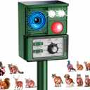 2026 Upgraded Solar Animal Repellent, Cat Repellent Outdoor, Squirrel Repellent, Deer Repellent Devices, Ultrasonic Pest Repeller Dog, Raccoon, Skunk, Rabbit, Rodent, Waterproof, Motion Detection