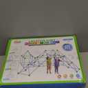 SpringFlower Fort Building Kit for Kids,STEM Construction Toys, Educational Gift for 3 4 5 6 7 8 9 10 11 12 Years Old Boys and Girls,Ultimate Creative Set for Indoor & Outdoors Activity,200 Pcs,Green