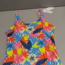 American Trends Modest Criss Cross Back One Piece Swimsuit Women Full Coverage Floral Print Long Torso Swim Suits (10-12, Neon Tropics)