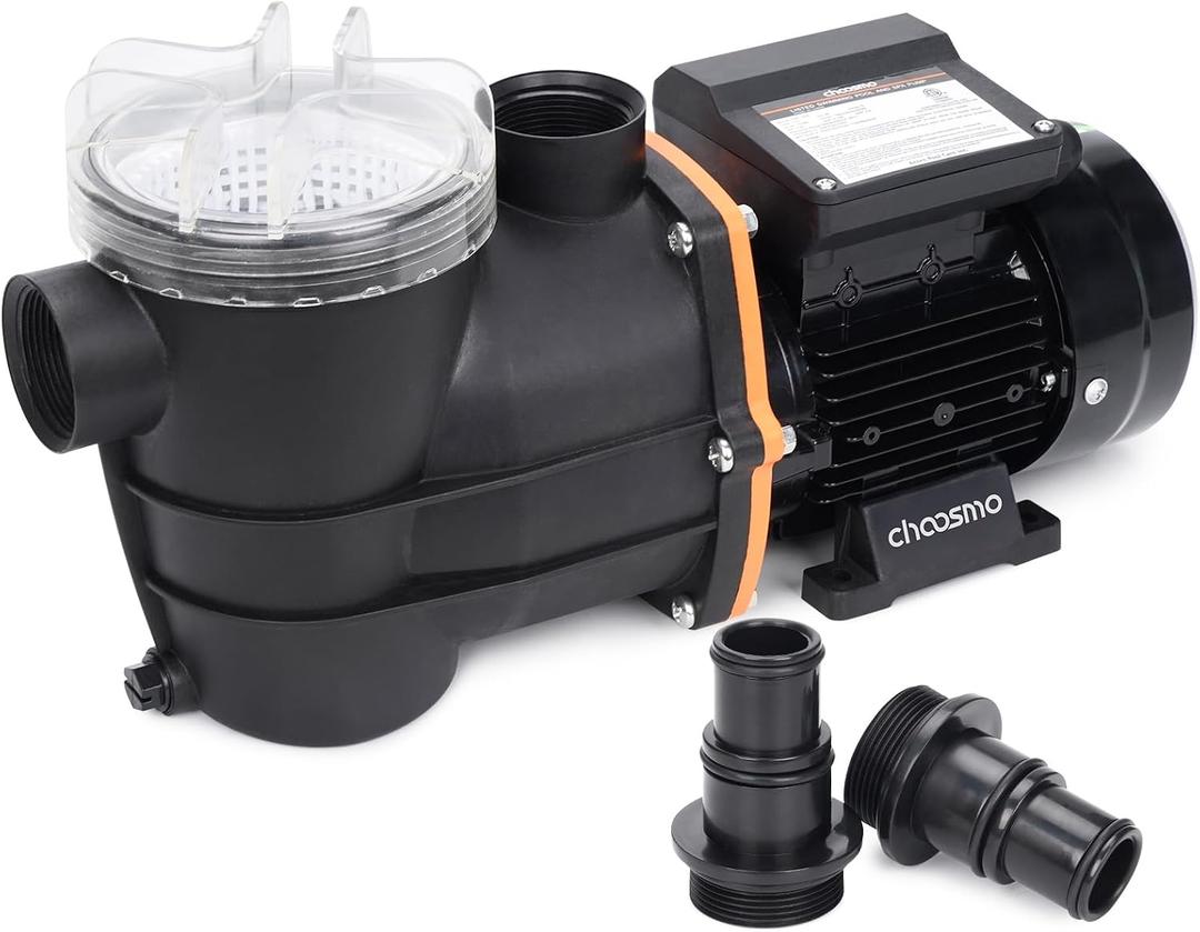 1/2HP Above Ground Pool Pump, 3120GPH 115V Pool Filter Pump Replacement for Sand Filter Systems, High-Flow Swimming Pool Circulation Pump with 1.25/1.5 in Hose Adapters, 41ft Max Head