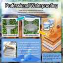 Waterproof Sealant, Transparent Waterproof Coating, Transparent Repairing Leak Adhesive, Suitable for Roof, Wall, Bathroom, Shower, Indoor and Outdoor, 35oz (white)