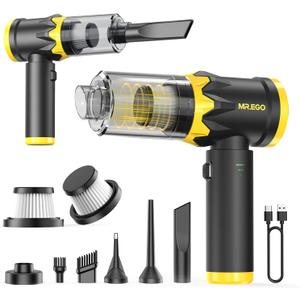Mr.ego Handheld Car Vacuum Portable Cordless, 20000Pa High Power Suction Mini Vacuum Cleaner, 4-in-1 Portable Vacuum for Car, Home, Office & Desk Cleaning