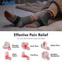 PAPLUS 6 Pairs Plantar Fasciitis Socks for Men & Women, Ankle Brace Compression Socks with Arch Support for Achilles Tendonitis, Heel Pain, Swelling & Arthritis Relief, Black, Gray, White, X-Large