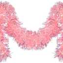 Pink Tinsel Garland for Christmas Tree Decorations Wedding Birthday Party Supplies 17 Feet