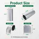 3911EZ9131X 383EEL9001B Upgraded Adjustable Dryer Side Vent Kit, Compatible with LG and Kenmore, Dryer Venting Kit Assembly Replacement Part AP4438852, Exhaust Out Either Side or Bottom