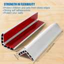Wall Corner Edge Protector 4 Pack,1.57x1.57x23.62x0.28 inch Soft Baby Proof Corner Guards for Sharp Edges, Self-Adhesive Corner Protectors for Home, Kindergarten,Thickness-White 7mm(0.28 in)