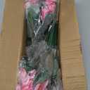 Artificial Geranium Fake Flowers for Outdoors Decoration, 6 Bundles Silk Geraniums Pink Flower UV Resistant Look Real Faux Plants for Outside Planter Front Door Garden Porch Patio Balcony Yard Home