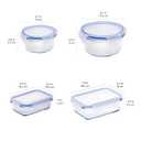 Box with Amazon Basics Leak-Proof Glass Locking Lids Food Storage Containers 4 Packs