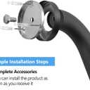 Shower Grab Bar, 2 Pack 39.4 Inch Black Bathroom Grab Bar, 1.25" Diameter 304 Stainless Steel Anti-Slip Grab Bars for Bathtubs and Showers, Handicap Shower Grab Bar for Seniors Elderly