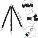 Triple 3 Way Dog Leash Extender Couple No Pull Tangle Free Elastic Trio Bungee Cord Stretchy Heavy Duty Nylon Lead for Small Puppy Pups Mufti Dogs Walking Training