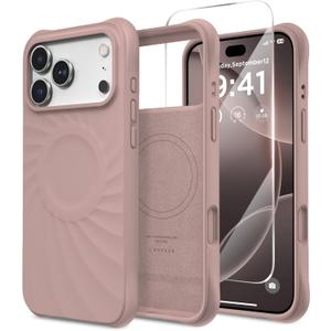 for iPhone 17 Pro Case, Compatible with MagSafe, Screen Protector +[Integrated Silicone Camera Control Button], Shockproof Protective Magnetic Case for iPhone 17 Pro 6.3", Dune Brown