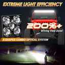 LED Light Bar, 50 Inch Combo LED Off Road Driving Lights for Truck with 12V Wiring Harness Kit Rocker Switch and Light Bar Cover, Blackout