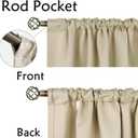 BGment Rod Pocket and Back Tab Blackout Curtains for Bedroom - Thermal Insulated Room Darkening Curtains for Living Room, 2 Window Curtain Panels (42 x 54 Inch, Beige)