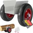 8" Panel Dolly Heavy Duty Door Cart Slab Dolly 660LBS Capacity Solid Rubber Wheels, Panel Mover, Wood Mover, All Terrain Moving CartRed