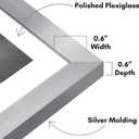 Americanflat 13x19 Picture Frame with Polished Plexiglass - Set of 5 - Use as 11x17 Frame with Mat or Display 13x19 Photo Without Mat - Galleria Collection - Picture Frames for Wall Display - Silver