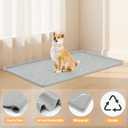Silicone Dog Crate Mat, 24" x 24" Crate Liner for Dog Cages, Kennel Mat with Raised Edge, Washable, Waterproof, Leakproof, Protect Floors