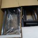 18" Outdoor Wall Light Fixtures Waterproofed Exterior Lantern W/Sturdy Rectangular Double Cage In Satin Black&Clear Tempered Glass,Sconce Mounted For House Patio,Front door,Porch,Garage Lighting 2Pack