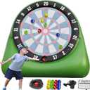 AONESY Inflatable Giant Kick Dart Games Soccer Golf Kick Dartboard Outdoor Backyard Lawn Large Carnival Games 6ft Big for Kids Adults Family Dartboards with Balls & Air Pump