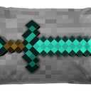 Jay Franco Minecraft Diamond Life 1 Pack Pillowcase - Double-Sided Super Soft Bedding - Featuring Minecraft's Sword & Pickaxe (Official Minecraft Product)
