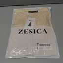 ZESICA Women's 2026 Fall Babydoll Peplum Tops V Neck Puff 3/4 Length Sleeve Shirts Dressy Casual Blouses (S)