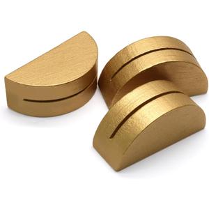 24Pcs Gold Table Number Stands, Wooden Lightweight Card Holder, Semicircular Design Place Card Holders for Wedding Party/Office Tag Restaurant(Small)