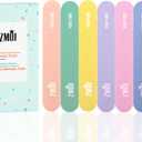 Professional Mini Nail File  12 Stylish - Practical Fingernail File Pack for Natural and Acrylic Nails 100/180 Emery Boards (Macaroon Color)