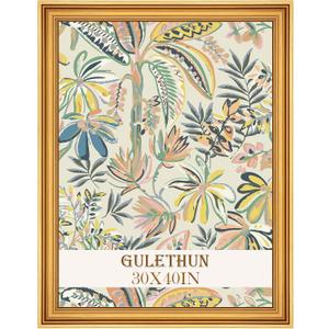 GULETHUN 30x40 Frame, Transitional Modern Design Picture Frames, 30 by 40 Rustic Poster Frame for Home Decor, Gold Vintage Photo Frames