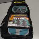 Hawaii Divers Orca Jr Snorkel Combo, Mask and Snorkel Set, Ages 8-14, PVC Skirt, Tempered Glass Lens, Quick-Release Buckle, White/Sky, L/XL