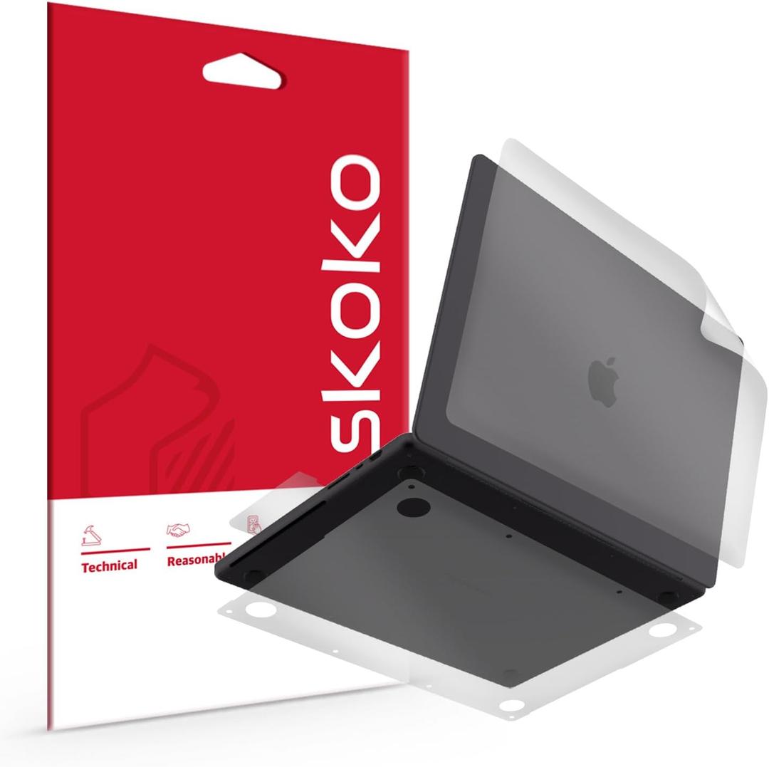 skoko Easy Install Version Skin Protector Matte Transparent Film Compatible with MacBook Pro 14 inch M5 M4 M3 M2 M1 2026-2021, Similar to TPU Screen Protector,Body Sticker Protective Film Cases