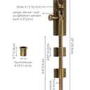 Heavy Duty Cane Bolts for Gates Oil Rubbed Bronze,Drop Bolts for Gates,Garage Bolts Solid cast Copper Choose Bilyglewarwof(10inch)