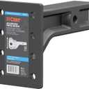 CURT 48348 Adjustable Pintle Mount for 2-1/2-Inch Hitch Receiver, 20,000 lbs., 7-1/4-Inch Height, 10-3/4-Inch Length