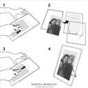 MIMOSA MOMENTS Brass Metal Floating Picture Frame Wire Easel (Brass, 5X7)