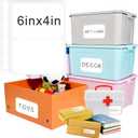 160 Pcs Labels for Storage Bins, Removable Labels for Storage Bins, Tear Resistant No Residue Storage Bin Label, Matte White Blank Box Label for School, Home, Business,three sizes