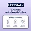 Monistat 7-Day Yeast Infection Treatment for Women, Miconazole Cream (45g Tube) & 7 Applicators, for Relief of Mild Vaginal Itching