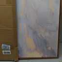 Abstract Canvas Wall Art Large Modern Framed Artwork Light Blue 58" x 29"