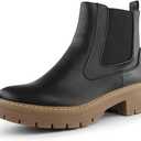 Hawkwell Women's Slip On Chunky Heel Ankle Chelsea Boot