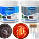 BBDINO Brush-on Silicone for Mold Making 25A 2.2 lbs, Platinum-Cure and Self-Thicken Liquid Silicone Mold Making Kit, Ideal for Masterial Costing Large Projects Like Stone/Concrete/Cement/Plaster
