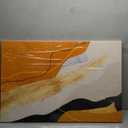 DONGYOUJI Abstract Canvas Wall Art for Living Room - Modern Orange Grey Black Painting Artwork for Bedroom - Contemporary Wall Decor Picture for Home Office Decoration 24x36inch