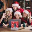 2 x Double-Sided Christmas Tabletop Sign with Doorway & Mini Xmas Tree, Festive Wood Decor for Desk, Shelf, Mantle, Tray - Xmas Village Display Centerpiece(Christmas tree)