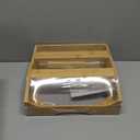 10-inch Paper Plate Dispenser Under Cabinet, Bamboo Paper Plate Holders, Kitchen Counter Vertical Plate Dispensers Holders Countertop Caddy(For 10-inch Plates, Bamboo)