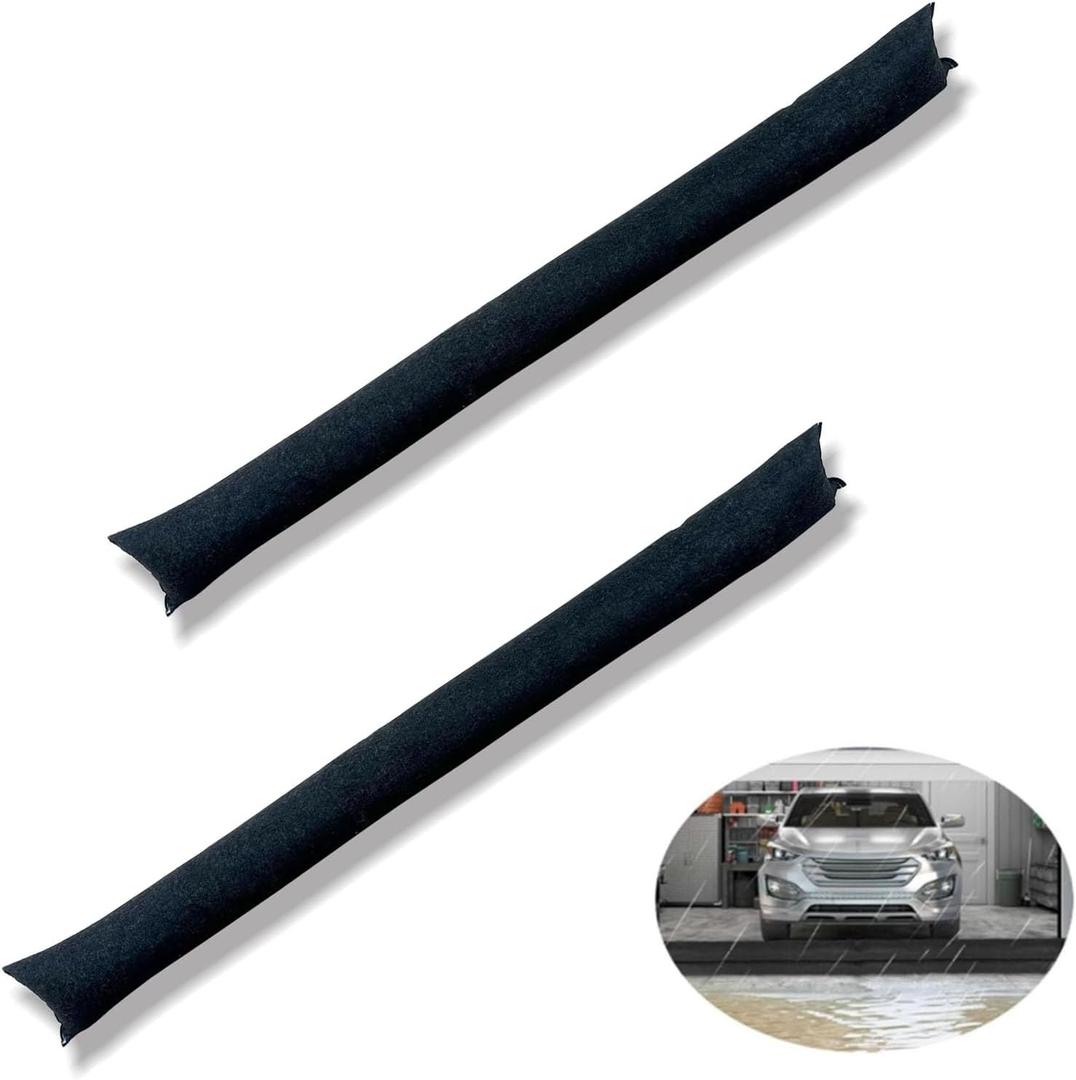 ctivated Flood Barriers, Sandless Sandbag for Rain Water Control, Resuable Flood Water Barrier for Garage and Home Doors, Easy to Use (5ft, 2Pack)