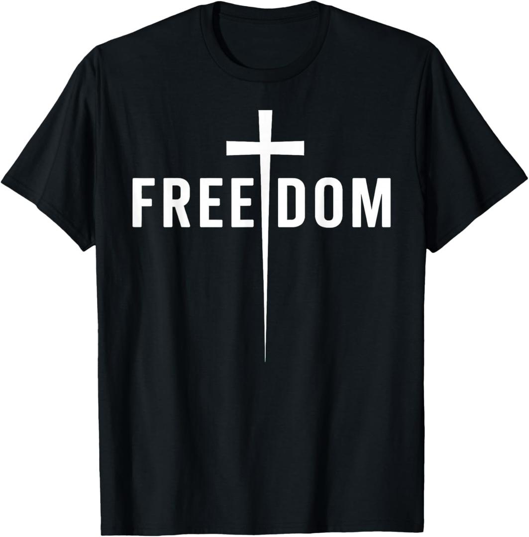 Freedom Cross T-Shirt (Red, M)