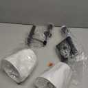 TISLYCO Matte Black Slim Wall Sconces Set of 2 with White Fabric Shades, Indoor Wall Light Column Stand Wall Lamp for Bedroom Living Room Hallway, Vanity Light Fixture