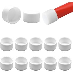 EASYEAH 1-7/16" (36.5mm) Silicone Chair Leg Floor Protectors, Rubber Chair Leg Caps, Non-Slip Furniture Pads Round Chair Feet Covers End Caps for Hardwood Floors, Patio & Table Foots, White (10PCS)