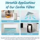 Breathe Naturally Universal Cut To Fit Carbon Activated Air Filter - Replacement Charcoal Filters - Pre Filter Carbon Sheet for Air Purifier, Vent Filters & More - Made in USA (Pack of 1, 6x48)