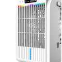 Portable Air Conditioners Fan,AI Portable AC Unit With 1500ML Water Tank,4-IN-1 Evaporative Air Cooler with Remote Control 7 Color Light Personal Mini Air Conditioner Portable for Room Office (White)