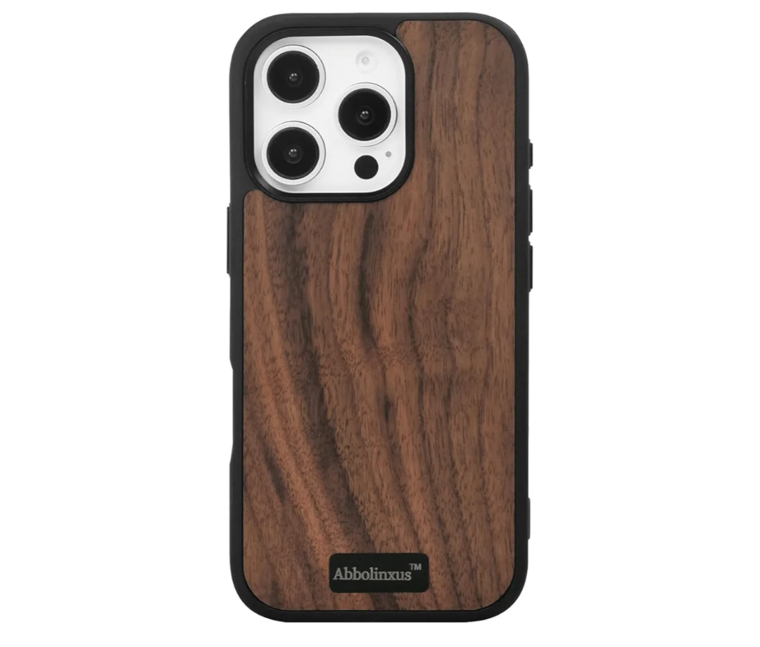 for iPhone 16 Pro Max Magnetic Wood Case. Unique & Classy Shockproof Protective Cover. Compatible with MagSafe Magnetic Charging. (Walnut Wood, iPhone 16 Pro Max (6.9")