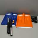 Kids Snow Shovel with D-Grip Handle, Aluminum Blade, Toddler Snow Shovel for Car Trunk, Emergencies, Driveways, and Car Snow Removal (Age 3+, 2 Packs)